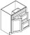 Jarlin Cabinetry - Vanity Sink Base Cabinet - FA3021DL - Ebony Shaker