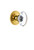 Grandeur Hardware - Circulaire Rosette Passage with Provence Crystal Knob in Polished Brass - CIRPRO - 809839