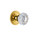 Grandeur Hardware - Circulaire Rosette Privacy with Versailles Crystal Knob in Lifetime Brass - CIRVER - 820381