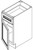 Jarlin Cabinetry - Base Cabinet - B15 - Sterling Double Shaker