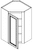 Jarlin Cabinetry - Wall Diagonal Corner Cabinet - WDC2442 - Sterling Double Shaker