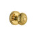 Grandeur Hardware - Georgetown Plate Passage with Windsor Knob in Polished Brass - GEOWIN - 812820
