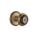 Grandeur Hardware - Georgetown Plate Privacy with Parthenon Knob in Vintage Brass - GEOPAR - 814334