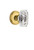Grandeur Hardware - Georgetown Rosette Privacy with Baguette Crystal Knob in Lifetime Brass - GEOBCC - 828426