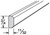 Jarlin Cabinetry - Shaker Insert Molding - SIM8 - Sterling Double Shaker