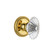 Grandeur Hardware - Newport Plate Double Dummy with Burgundy Crystal Knob in Polished Brass - NEWBUR - 810264