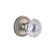 Grandeur Hardware - Newport Plate Double Dummy with Fontainebleau Crystal Knob in Satin Nickel - NEWFON - 821615