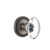 Grandeur Hardware - Newport Plate Double Dummy with Provence Crystal Knob in Antique Pewter - NEWPRO - 810429