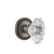 Grandeur Hardware - Newport Plate Passage with Biarritz Crystal Knob in Antique Pewter - NEWBIA - 813091