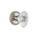 Grandeur Hardware - Newport Plate Passage with Biarritz Crystal Knob in Polished Nickel - NEWBIA - 800502