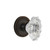 Grandeur Hardware - Newport Plate Passage with Biarritz Crystal Knob in Timeless Bronze - NEWBIA - 800499