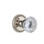 Grandeur Hardware - Newport Plate Passage with Fontainebleau Crystal Knob in Polished Nickel - NEWFON - 800107