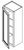 Jarlin Cabinetry - Wall Cabinet with 1 Door - W0942 - Avalon
