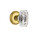 Grandeur Hardware - Newport Rosette Passage with Baguette Crystal Knob in Polished Brass - NEWBCC - 827922