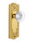 Grandeur Hardware - Parthenon Plate Double Dummy with Bordeaux Knob in Polished Brass - PARBOR - 810117