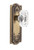 Grandeur Hardware - Parthenon Plate Dummy with Baguette Crystal Knob in Vintage Brass - PARBCC - 828138