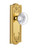 Grandeur Hardware - Parthenon Plate Passage with Bordeaux Knob in Polished Brass - PARBOR - 810033