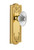 Grandeur Hardware - Parthenon Plate Passage with Burgundy Knob in Lifetime Brass - PARBUR - 810203