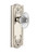 Grandeur Hardware - Parthenon Plate Privacy with Burgundy Knob in Polished Nickel - PARBUR - 800381