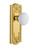 Grandeur Hardware - Parthenon Plate Privacy with Hyde Park knob in Polished Brass - PARHYD - 814829