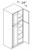 Blue Valley Shaker Espresso Kitchen Cabinet - ESS-PC309624BOX
