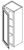 Jarlin Cabinetry - Wall Cabinet with 1 Door - W0942 - Soda Double Shaker