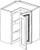 Jarlin Cabinetry - Wall Cabinet Easy Reach Cabinet - WLS2430 - Soda Double Shaker