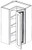 Jarlin Cabinetry - Wall Cabinet Easy Reach Cabinet - WLS2442 - Soda Double Shaker