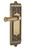 Grandeur Hardware - Windsor Plate Passage with Georgetown Lever in Vintage Brass - WINGEO - 813674