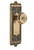 Grandeur Hardware - Windsor Plate Privacy with Bouton Knob in Vintage Brass - WINBOU - 815026