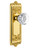 Grandeur Hardware - Windsor Plate Privacy with Chambord Knob in Polished Brass - WINCHM - 815036