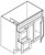 Jarlin Cabinetry - Vanity Sink Base Cabinet - FA3621DR - Soda Double Shaker