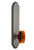 Grandeur Hardware - Hardware Arc Tall Plate Double Dummy with Baguette Amber Knob in Antique Pewter - ARCBCA - 836476
