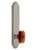Grandeur Hardware - Hardware Arc Tall Plate Dummy with Baguette Amber Knob in Satin Nickel - ARCBCA - 836352