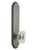 Grandeur Hardware - Hardware Arc Tall Plate Double Dummy with Baguette Clear Crystal Knob in Antique Pewter - ARCBCC - 836484