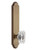 Grandeur Hardware - Hardware Arc Tall Plate Passage with Baguette Clear Crystal Knob in Vintage Brass - ARCBCC - 835033