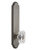 Grandeur Hardware - Hardware Arc Tall Plate Privacy with Baguette Clear Crystal Knob in Antique Pewter - ARCBCC - 836691