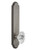 Grandeur Hardware - Hardware Arc Tall Plate Passage with Biarritz Knob in Antique Pewter - ARCBIA - 803916