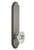 Grandeur Hardware - Hardware Arc Tall Plate Passage with Biarritz Knob in Antique Pewter - ARCBIA - 813748