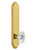 Grandeur Hardware - Hardware Arc Tall Plate Privacy with Biarritz Knob in Lifetime Brass - ARCBIA - 804297