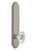 Grandeur Hardware - Hardware Arc Tall Plate Dummy with Biarritz Knob in Satin Nickel - ARCBIA - 804052