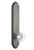 Grandeur Hardware - Hardware Arc Tall Plate Passage with Bordeaux Knob in Antique Pewter - ARCBOR - 813756