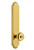 Grandeur Hardware - Hardware Arc Tall Plate Double Dummy with Bouton Knob in Polished Brass - ARCBOU - 836495