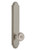 Grandeur Hardware - Hardware Arc Tall Plate Privacy with Bouton Knob in Satin Nickel - ARCBOU - 836774