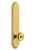Grandeur Hardware - Hardware Arc Tall Plate Dummy with Bouton Knob in Polished Brass - ARCBOU - 836366
