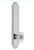 Grandeur Hardware - Hardware Arc Tall Plate Double Dummy with Burgundy Knob in Bright Chrome - ARCBUR - 804151