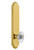 Grandeur Hardware - Hardware Arc Tall Plate Privacy with Burgundy Knob in Polished Brass - ARCBUR - 815213
