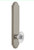 Grandeur Hardware - Hardware Arc Tall Plate Privacy with Burgundy Knob in Satin Nickel - ARCBUR - 836796