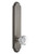 Grandeur Hardware - Hardware Arc Tall Plate Passage with Chambord Knob in Antique Pewter - ARCCHM - 803868