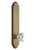 Grandeur Hardware - Hardware Arc Tall Plate Privacy with Chambord Knob in Vintage Brass - ARCCHM - 836821
